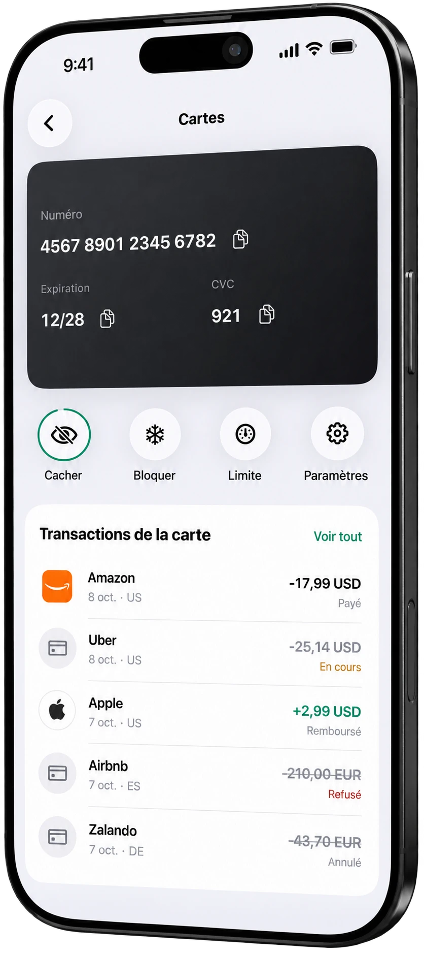 Gestion des cartes Flowxi