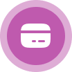 Icône de carte bancaire violette